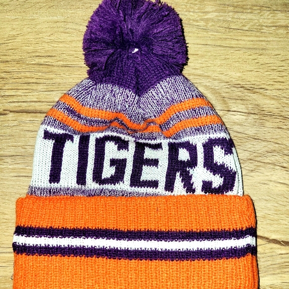 Clemson Tigers Winter Pom Knit Beanie - Picture 2 of 2